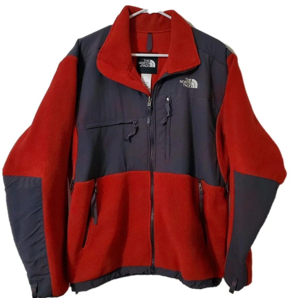 Vintage The North Face Retro Denali Jacket Mens Medium Red & Gray